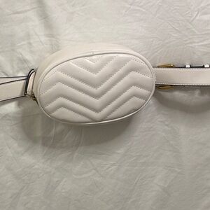 Elegant White Quilted Women's Bag